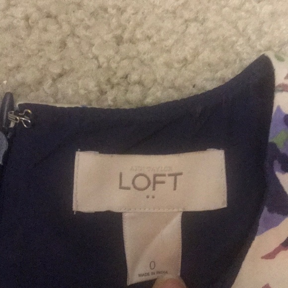 Loft sleeveless floral dress size 0 - Picture 2 of 2